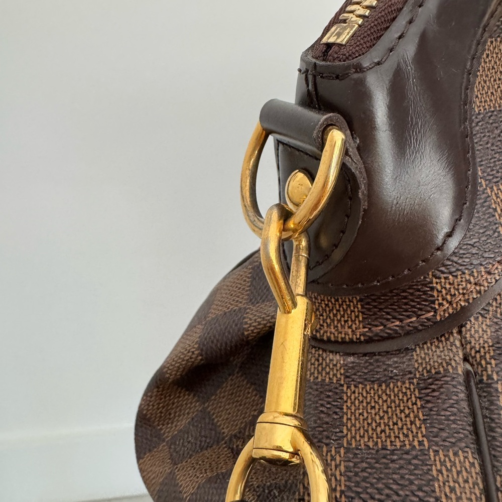 Louis Vuitton Trevi Damier Ebene Pm Satchel Shoulder Bag VINTAGE in EUC - Picture 7 of 15